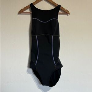 Prana Black and Purple Swimsuit